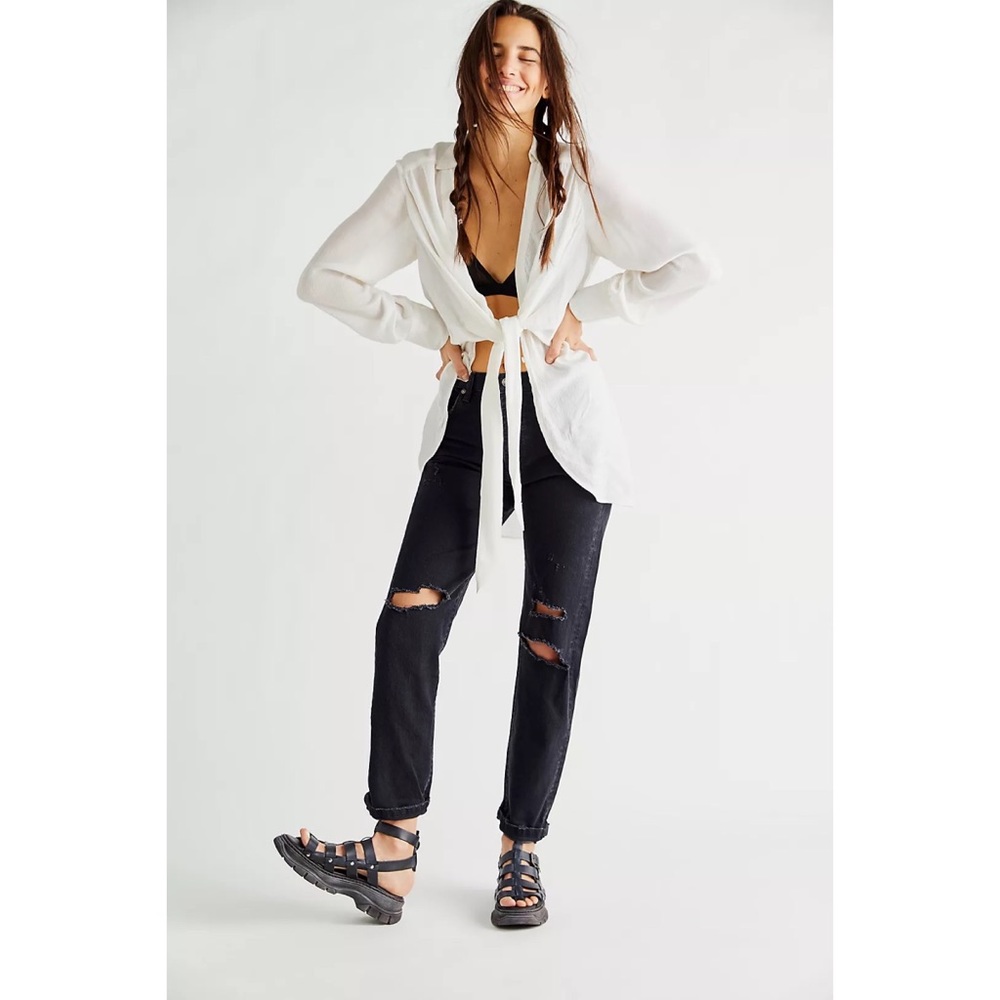 Free People Jeans Distressed Boyfriend